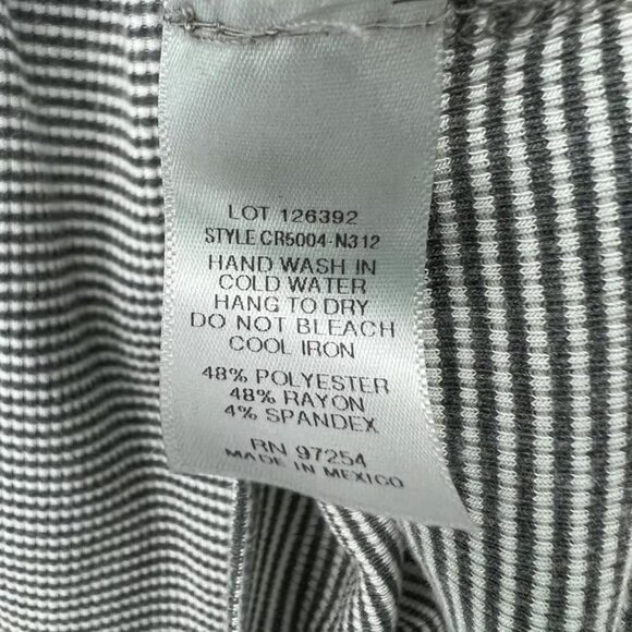 One Clothing LARGE Womens White Gray Striped Short Sleeve Cold Shoulder Jumper - Picture 7 of 7